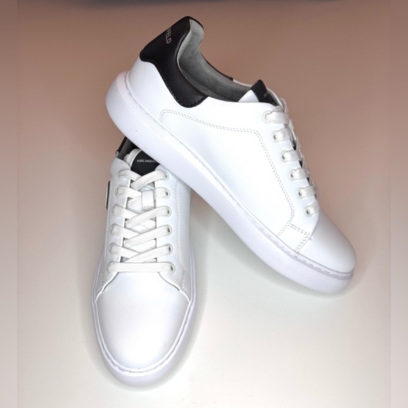KARL LAGERFELD PARIS Men’s White Graphic Low Top Sneakers Size- 9:5 (New ) - Picture 7 of 10